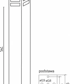 Stylowa lampa stojąca w kolorze srebra RADO III 1 AL z serii RADO III | Kaja Ośw*Sklep Kaja Cheap