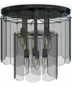 Shop Sklep Kaja Stylowa lampa sufitowa, czarna plafoniera MX3523-8M-EBCN NIRA | Kaja