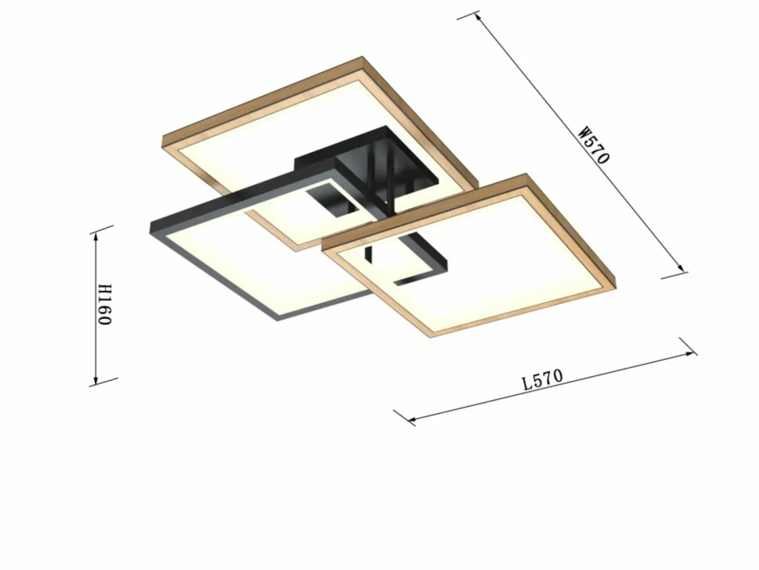 Stylowa lampa sufitowa LED do salonu WF 9022-306S MATERA | Kaja*Sklep Kaja Hot