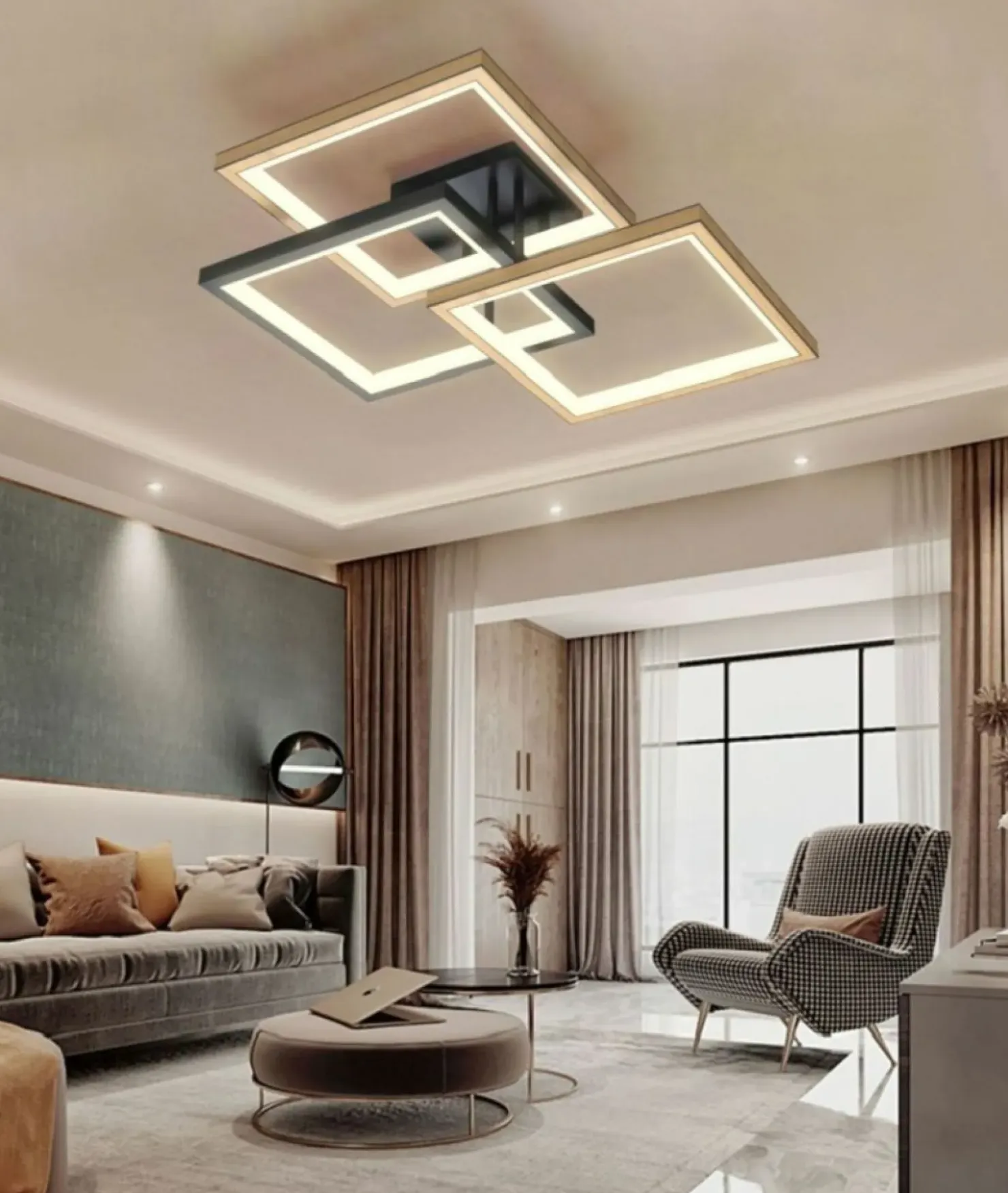 Stylowa lampa sufitowa LED do salonu WF 9022-306S MATERA | Kaja*Sklep Kaja Hot