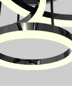 Discount Sklep Kaja Stylowa lampa sufitowa, ledowe obręcze WF 9049-405 PERPIGNON | Kaja czarnychrom