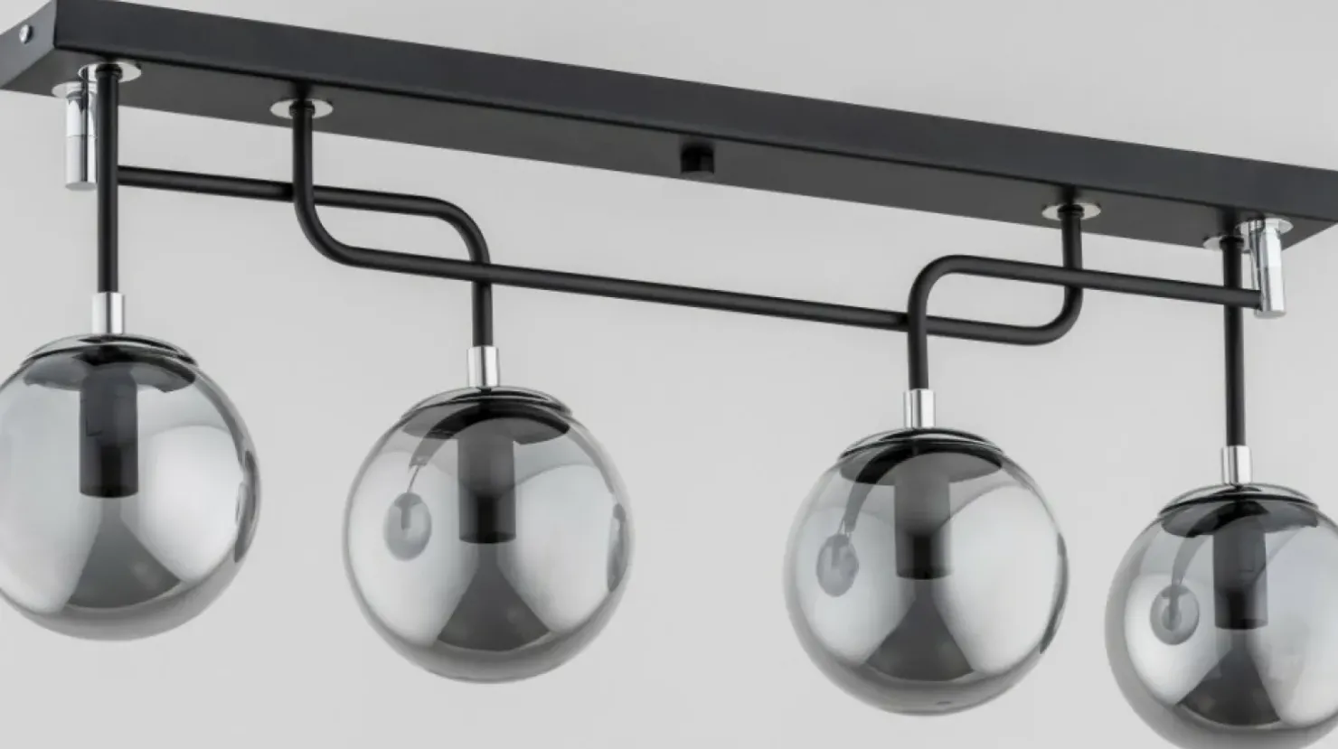 Best Sklep Kaja Stylowa lampa sufitowa z grafitowymi kloszami AL 63027 | Kaja
