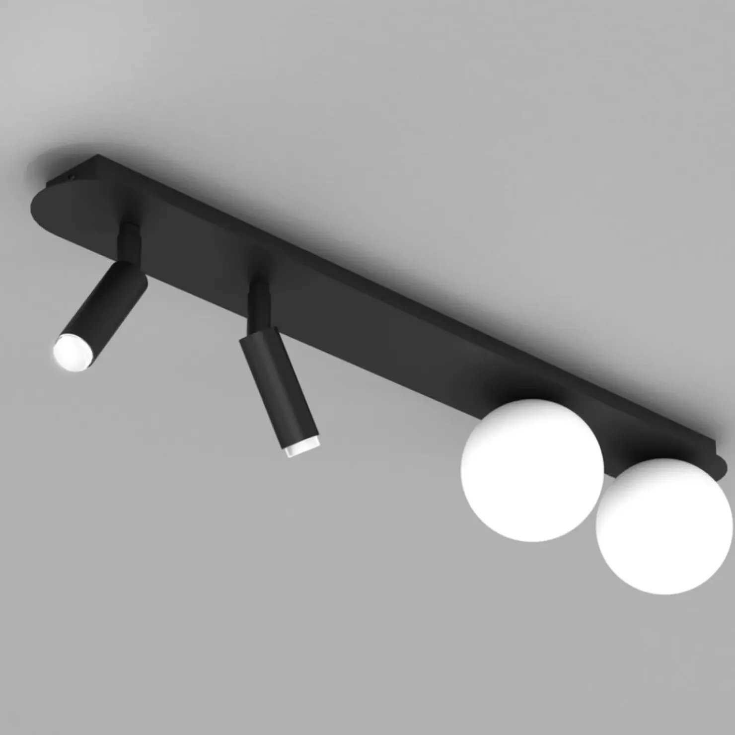 Best Sale Sklep Kaja Stylowa lampa sufitowa z kloszami i reflektorami MLP8406 z serii SIRIO | Kaja Oś