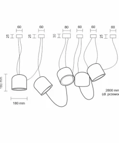 Hot Sklep Kaja Stylowa lampa wisząca do podwieszania ANT 9038 DOBO | Kaja Oświetlenie