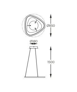 Online Sklep Kaja Stylowa lampa wisząca LED do salonu MD3888-1L-3BCT GETAFE | Kaja