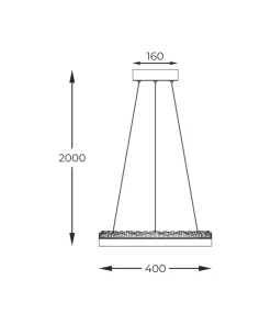 Cheap Sklep Kaja Stylowa lampa wisząca LED z kryształkami PD2304400R-MB REGI | Kaja