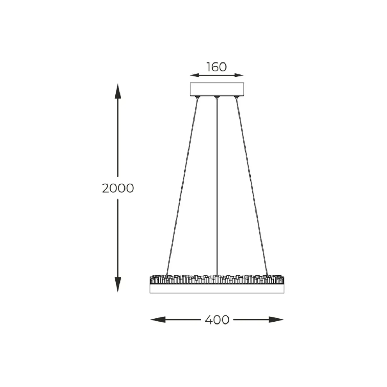 Cheap Sklep Kaja Stylowa lampa wisząca LED z kryształkami PD2304400R-MB REGI | Kaja