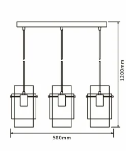 Cheap Sklep Kaja Stylowa lampa wisząca na listwie, nad stół LP-707/3L z serii SAVONA
