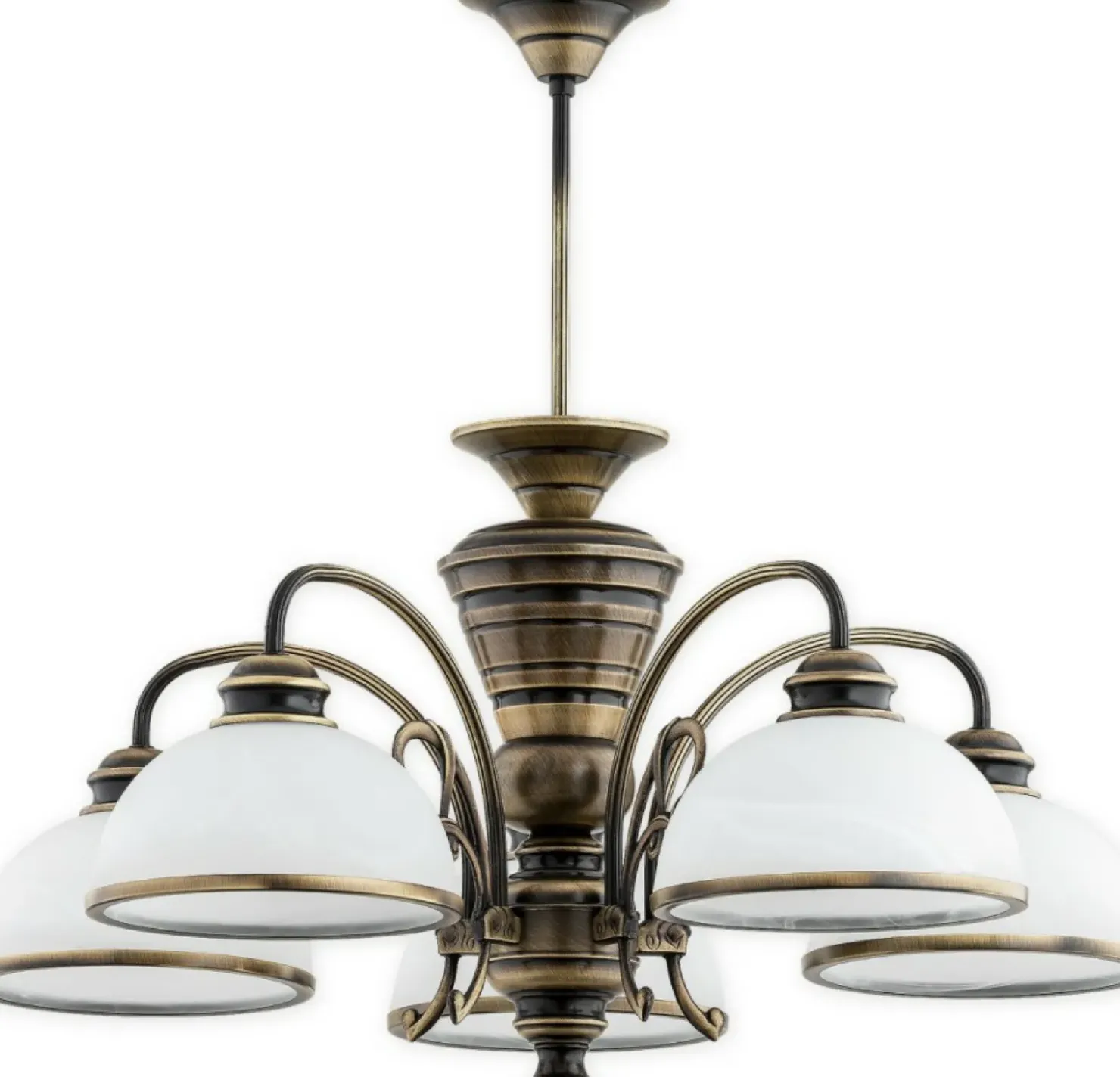 Stylowa lampa wisząca, pięć kloszy O3175 W5 PAT z serii LAMBDA | Kaja*Sklep Kaja Discount