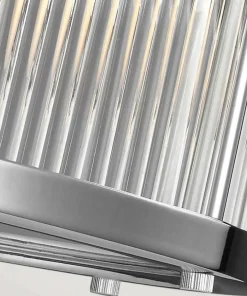 Outlet Sklep Kaja Stylowa lampa wisząca, ryflowana FE-PAULSON-6P z serii PAULSON chrom