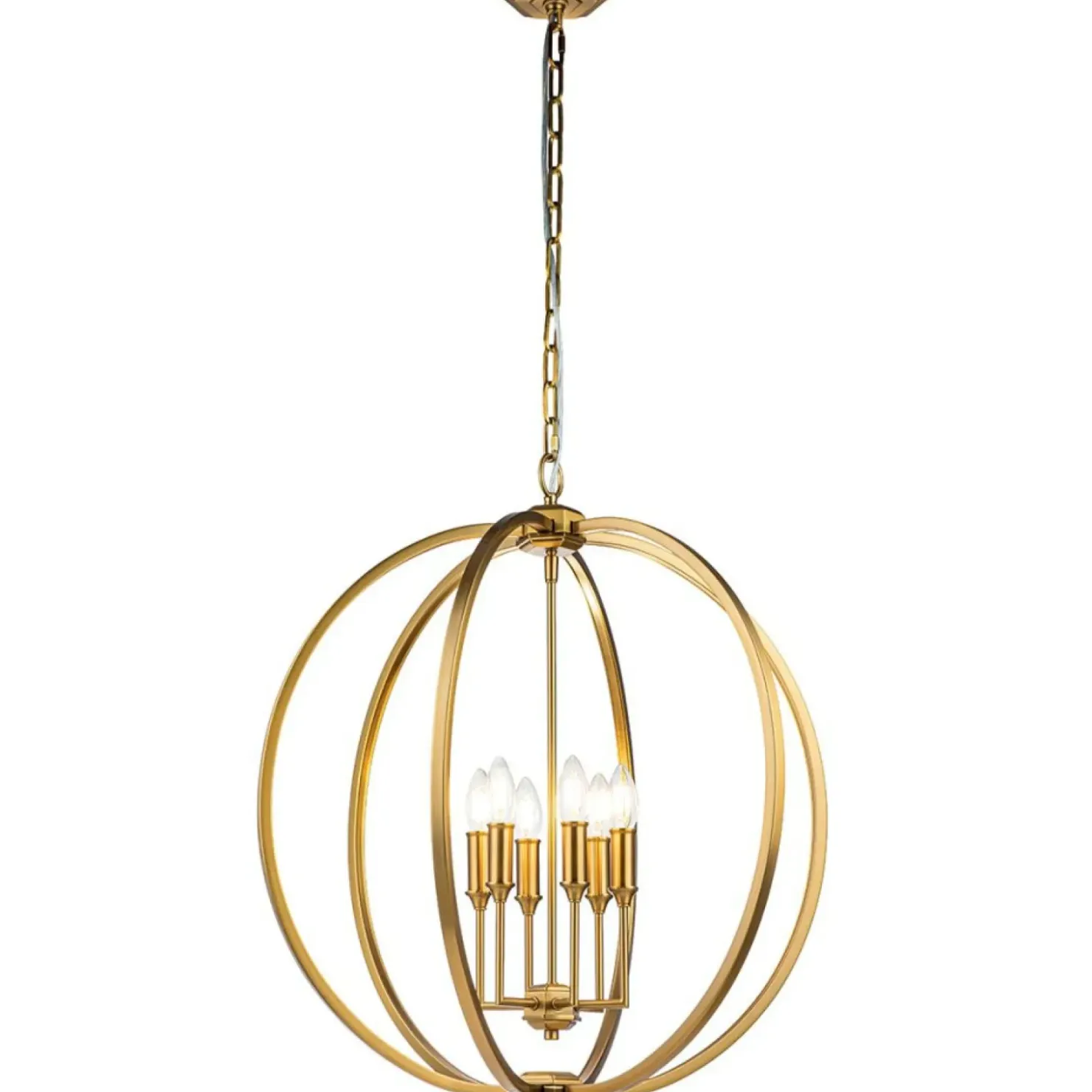 Stylowa lampa wisząca, świecznik FE-CORINNE-6P-L-BB z serii CORINNE*Sklep Kaja Store