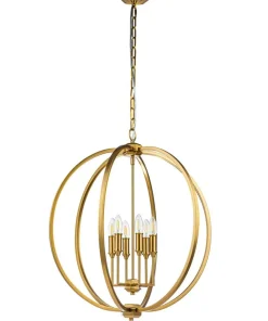 Stylowa lampa wisząca, świecznik FE-CORINNE-6P-L-BB z serii CORINNE*Sklep Kaja Store