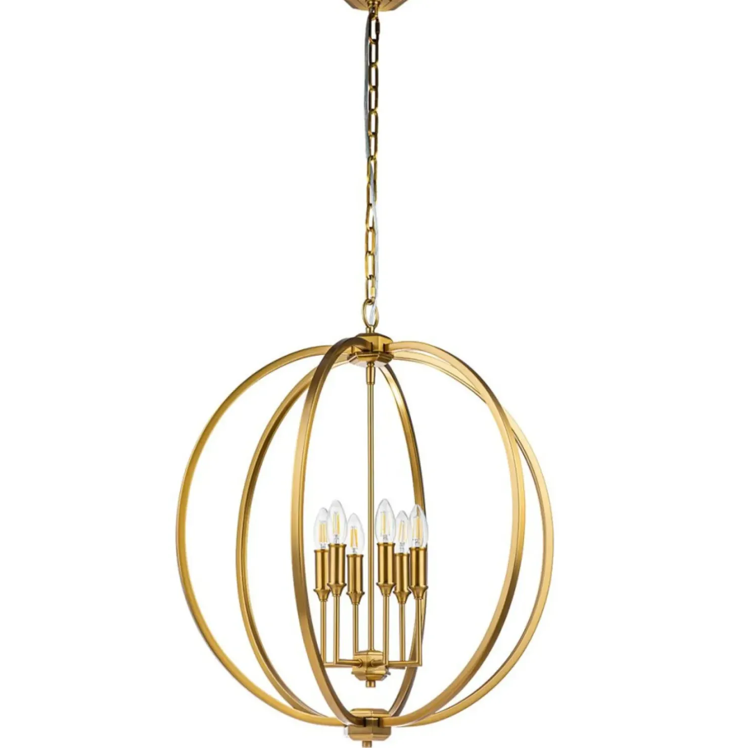 Stylowa lampa wisząca, świecznik FE-CORINNE-6P-L-BB z serii CORINNE*Sklep Kaja Store