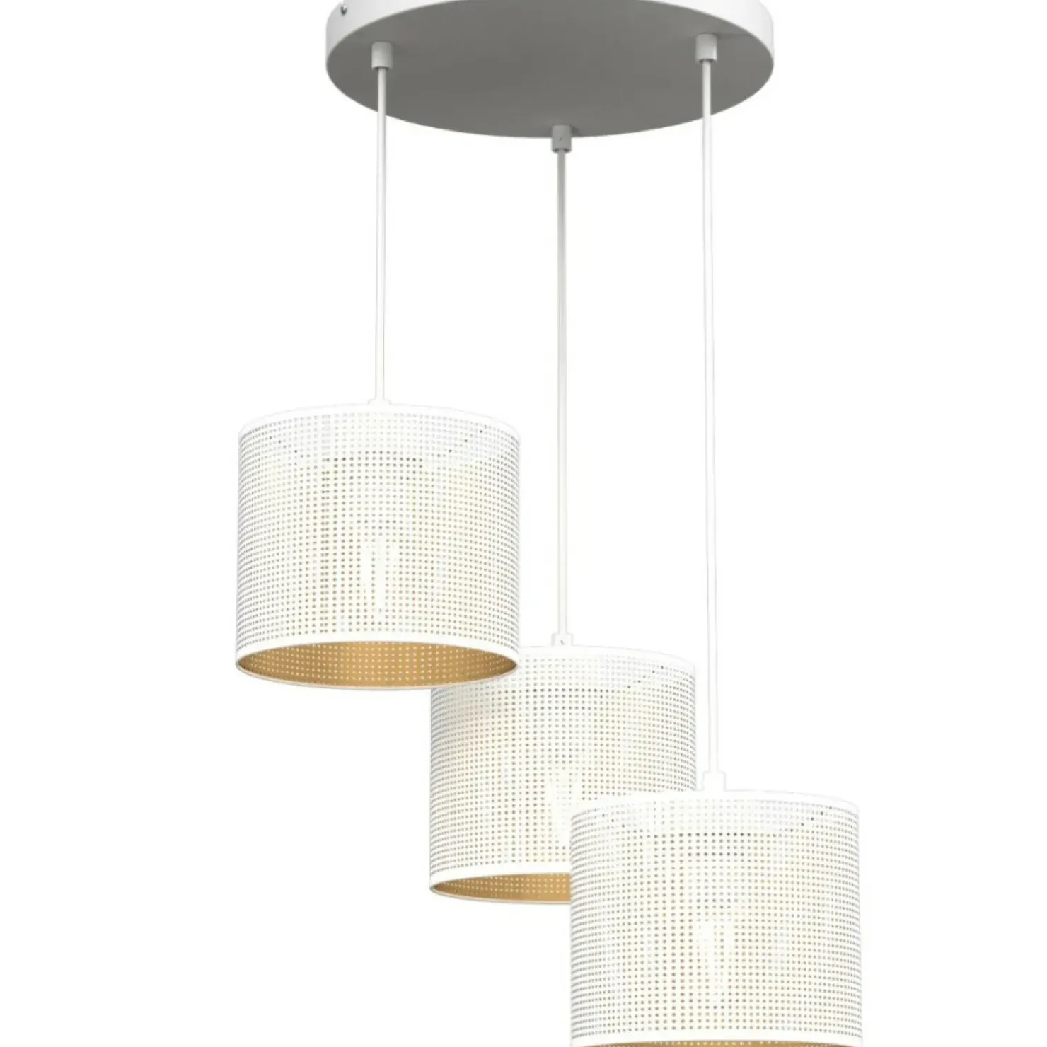 Online Sklep Kaja Stylowa lampa wisząca z białymi abażurami LX 5268 z serii LOFT SHADE