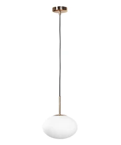 Shop Sklep Kaja Stylowa lampa wisząca z białym kloszem ZM 1183 OMI | Kaja Oświetlenie