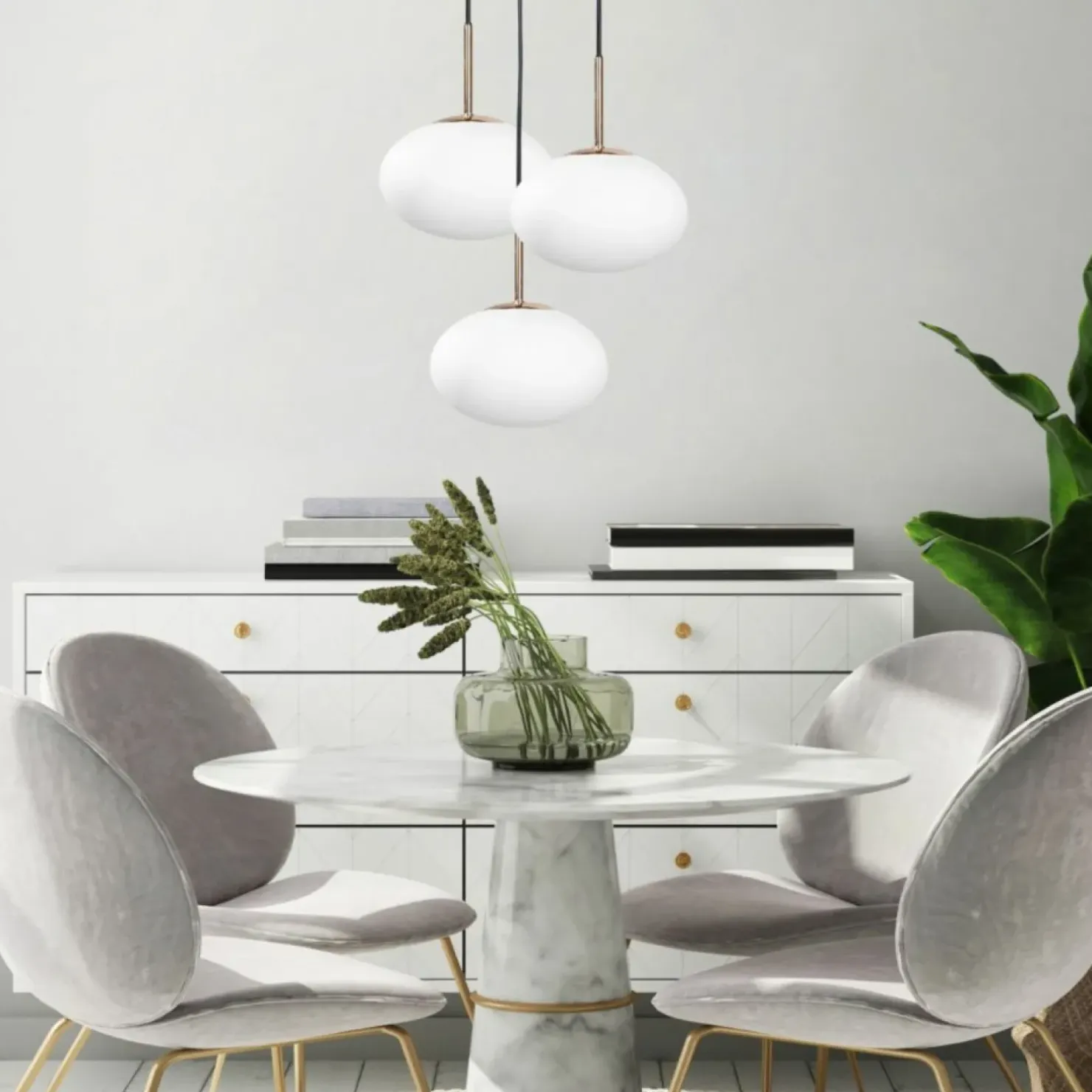 Shop Sklep Kaja Stylowa lampa wisząca z białym kloszem ZM 1183 OMI | Kaja Oświetlenie