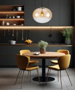 Store Sklep Kaja Stylowa lampa wisząca z ciepłym kloszem ML0342 CAMPANIA | Kaja