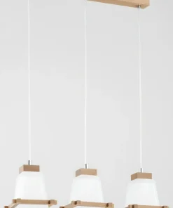 Clearance Sklep Kaja Stylowa lampa wisząca z drewnianymi zdobieniami AL 63008 | Kaja