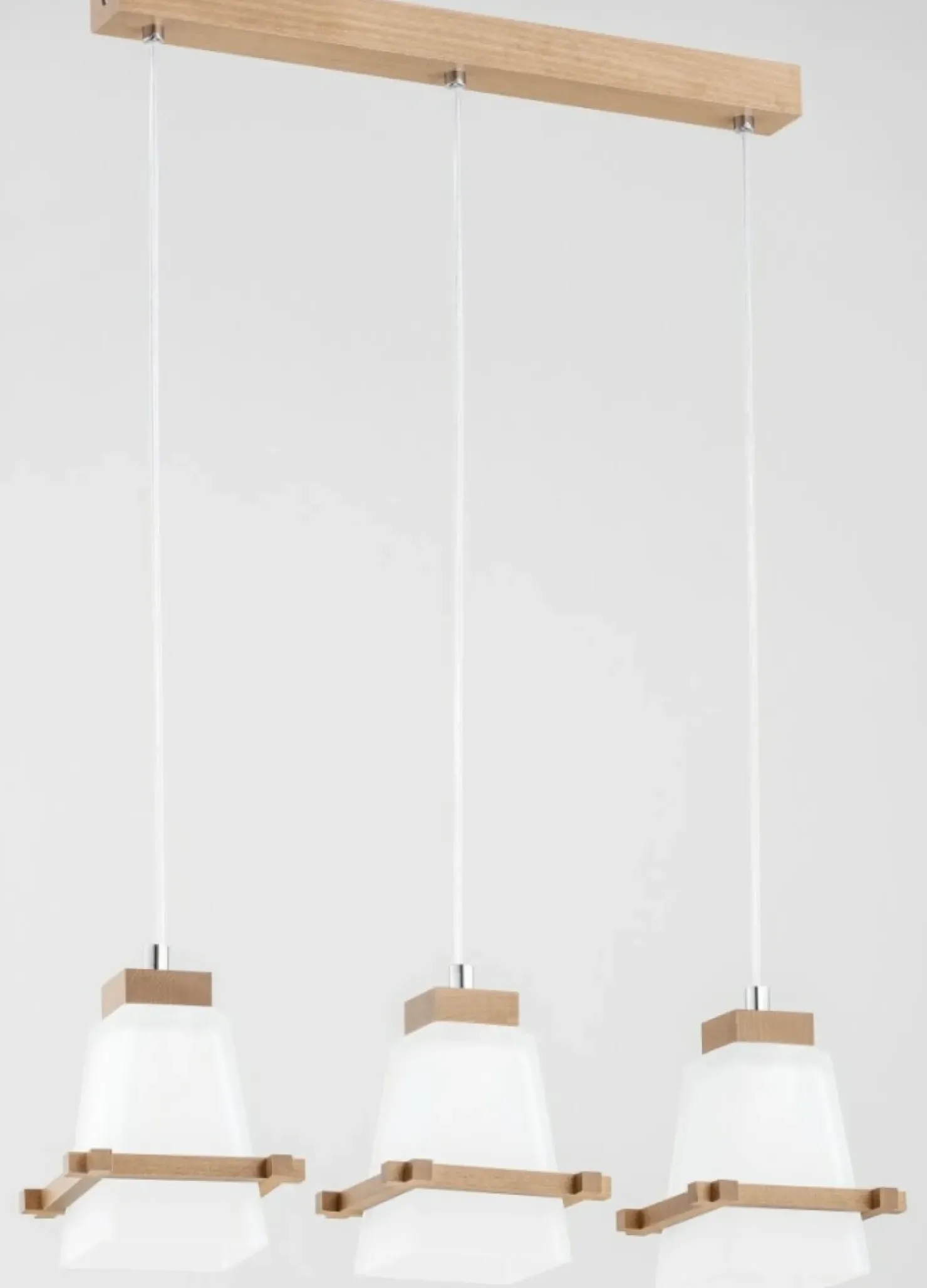 Clearance Sklep Kaja Stylowa lampa wisząca z drewnianymi zdobieniami AL 63008 | Kaja