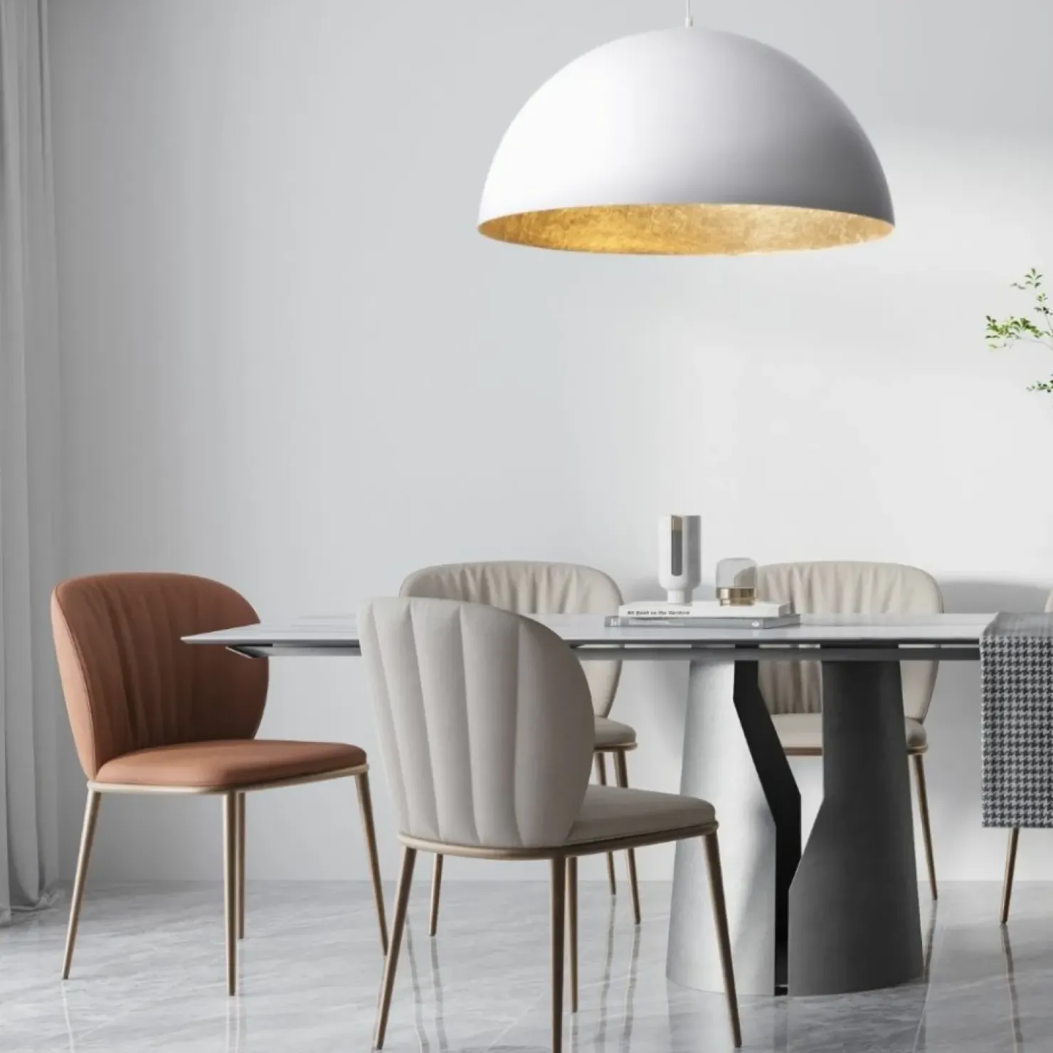 New Sklep Kaja Stylowa lampa wisząca z dużym kloszem SIG 30133 z serii SFERA 70 B/ZŁ