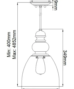 Stylowa lampa wisząca z kloszem DL-MATRIMONIO-1P z serii MATRIMONIO*Sklep Kaja Online