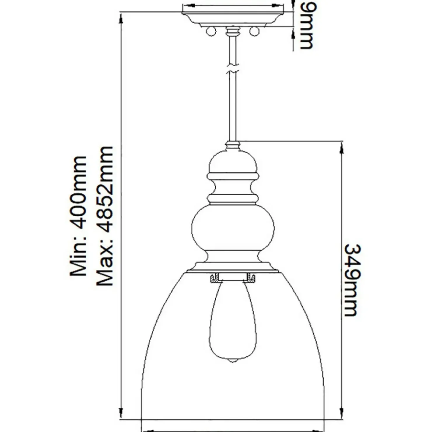 Stylowa lampa wisząca z kloszem DL-MATRIMONIO-1P z serii MATRIMONIO*Sklep Kaja Online