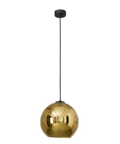 Online Sklep Kaja Stylowa lampa wisząca z lustrzanym kloszem 9057| Kaja Oświetlenie złoty