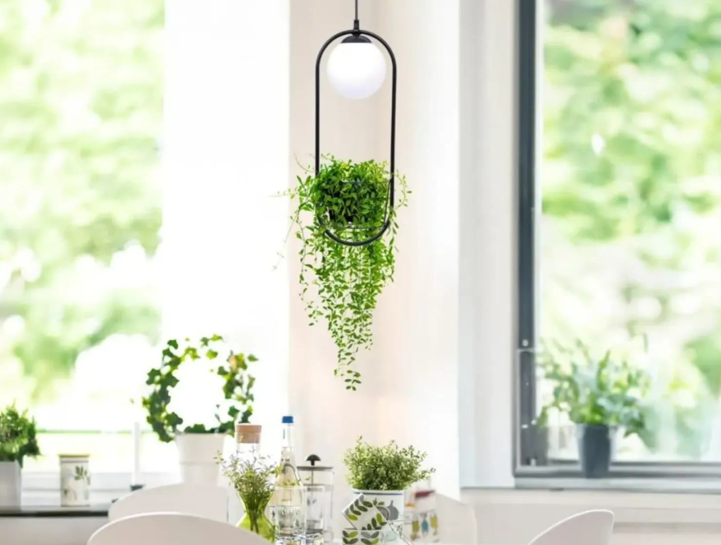 Fashion Sklep Kaja Stylowa lampa wisząca z miejscem na doniczkę 5003 z serii PLANT | Kaja