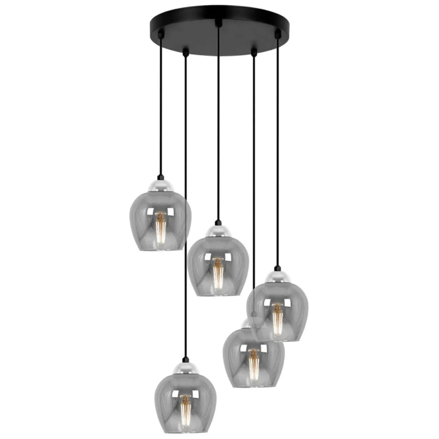New Sklep Kaja Stylowa lampa wisząca z pięcioma punktami światła K-5612 z serii NIRA