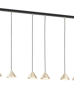 Flash Sale Sklep Kaja Stylowa lampa wisząca ze złotymi stożkami 1329/6 ELIT | Kaja