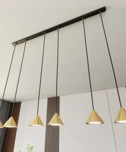 Flash Sale Sklep Kaja Stylowa lampa wisząca ze złotymi stożkami 1329/6 ELIT | Kaja