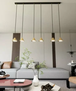 Flash Sale Sklep Kaja Stylowa lampa wisząca ze złotymi stożkami 1329/6 ELIT | Kaja