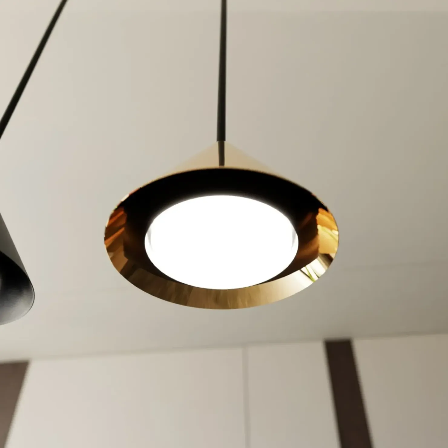 Flash Sale Sklep Kaja Stylowa lampa wisząca ze złotymi stożkami 1329/6 ELIT | Kaja