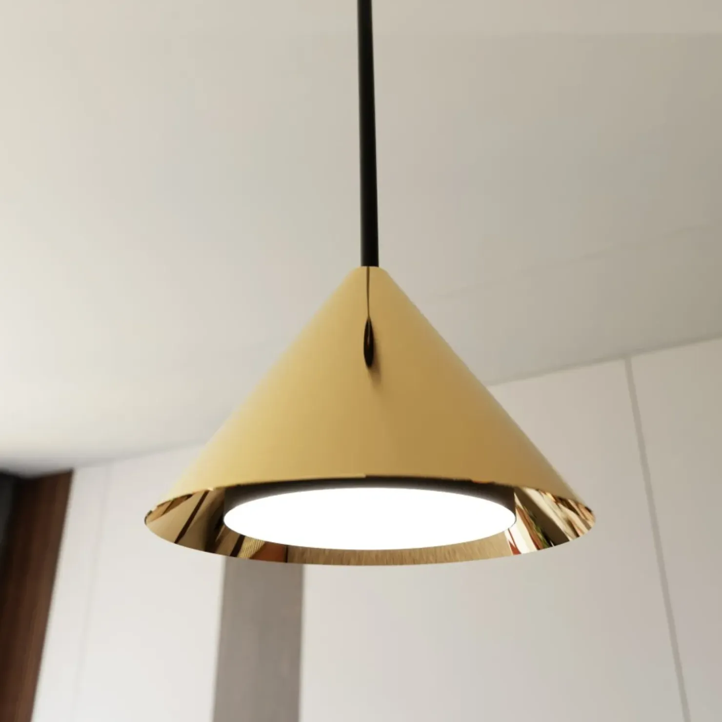 Flash Sale Sklep Kaja Stylowa lampa wisząca ze złotymi stożkami 1329/6 ELIT | Kaja