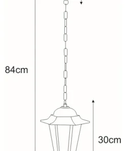 Stylowa lampa wisząca zewnętrzna K-5009H CZ STANDARD | Kaja*Sklep Kaja Best