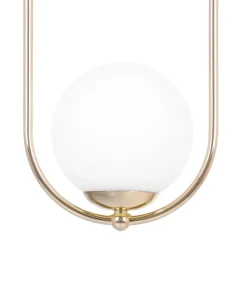 Stylowa lampa wisząca, złota konstrukcja z kloszem K-5391 z serii RITUS*Sklep Kaja Discount