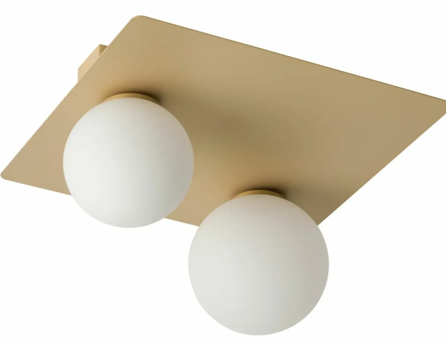 Fashion Sklep Kaja Stylowa lampa z dwoma białymi kloszami SIG 33277 ARGON PROSTOKĄT