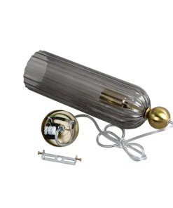Flash Sale Sklep Kaja Stylowa lampa z dymionym kloszem LP-939/1P SMOKED z serii PIEGA | Kaja