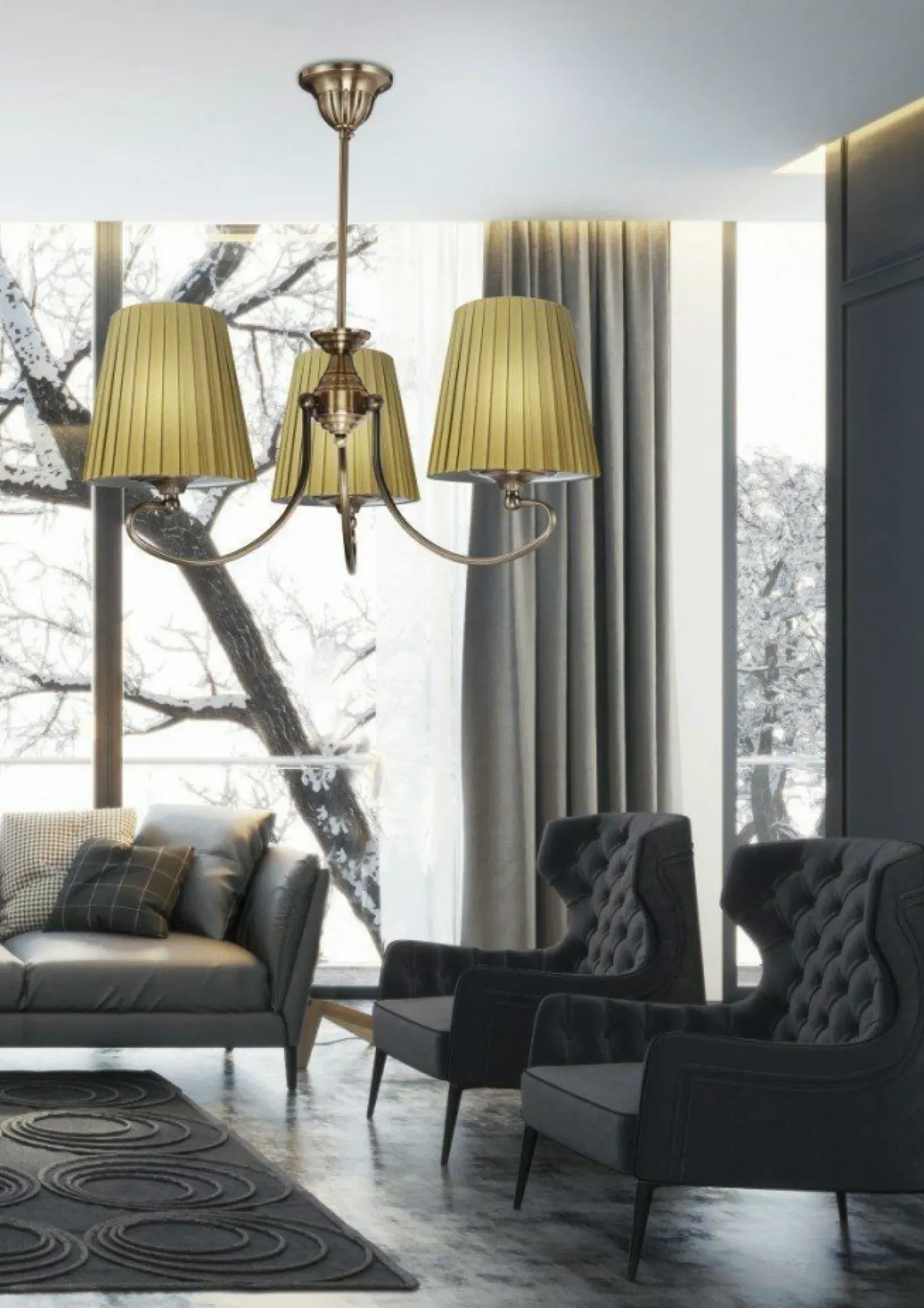 Stylowa lampa z plisowanymi abażurami 33-33970 MOZART | Kaja*Sklep Kaja Hot