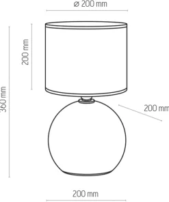 Stylowa lampka nocna z abażurem TK 5065 PALLA SMALL | Kaja Oświetlenie*Sklep Kaja Discount