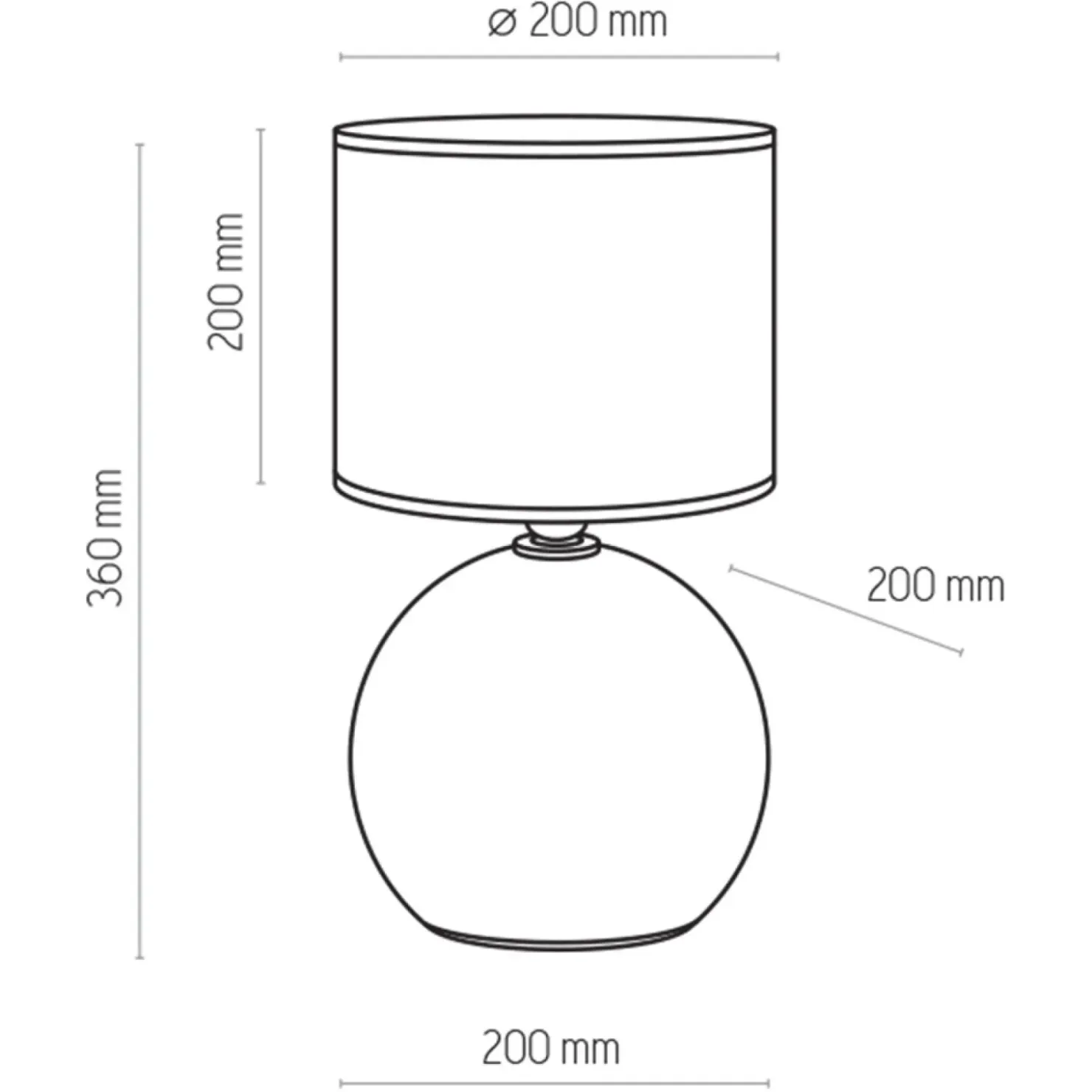 Stylowa lampka nocna z abażurem TK 5065 PALLA SMALL | Kaja Oświetlenie*Sklep Kaja Discount