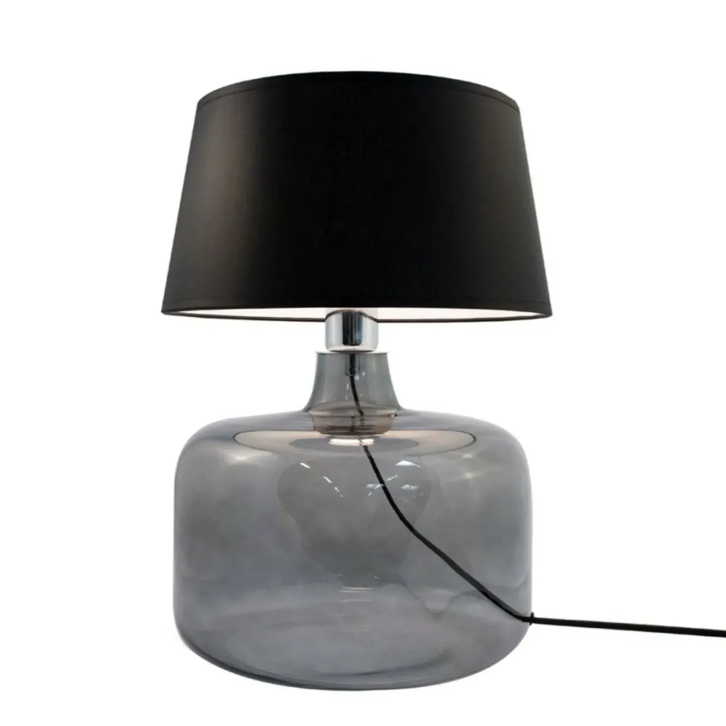 Stylowa lampka stołowa na szklanej nodze 5531BK BATUMI | Kaja*Sklep Kaja Sale