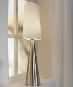 Stylowa lampka z abażurem na szafkę nocną 108624 z serii CONUS | Kaja*Sklep Kaja Flash Sale