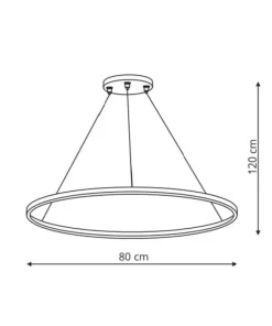 Cheap Sklep Kaja Stylowa obręcz wisząca, LED ring LP-909/1P L BK RING | Kaja