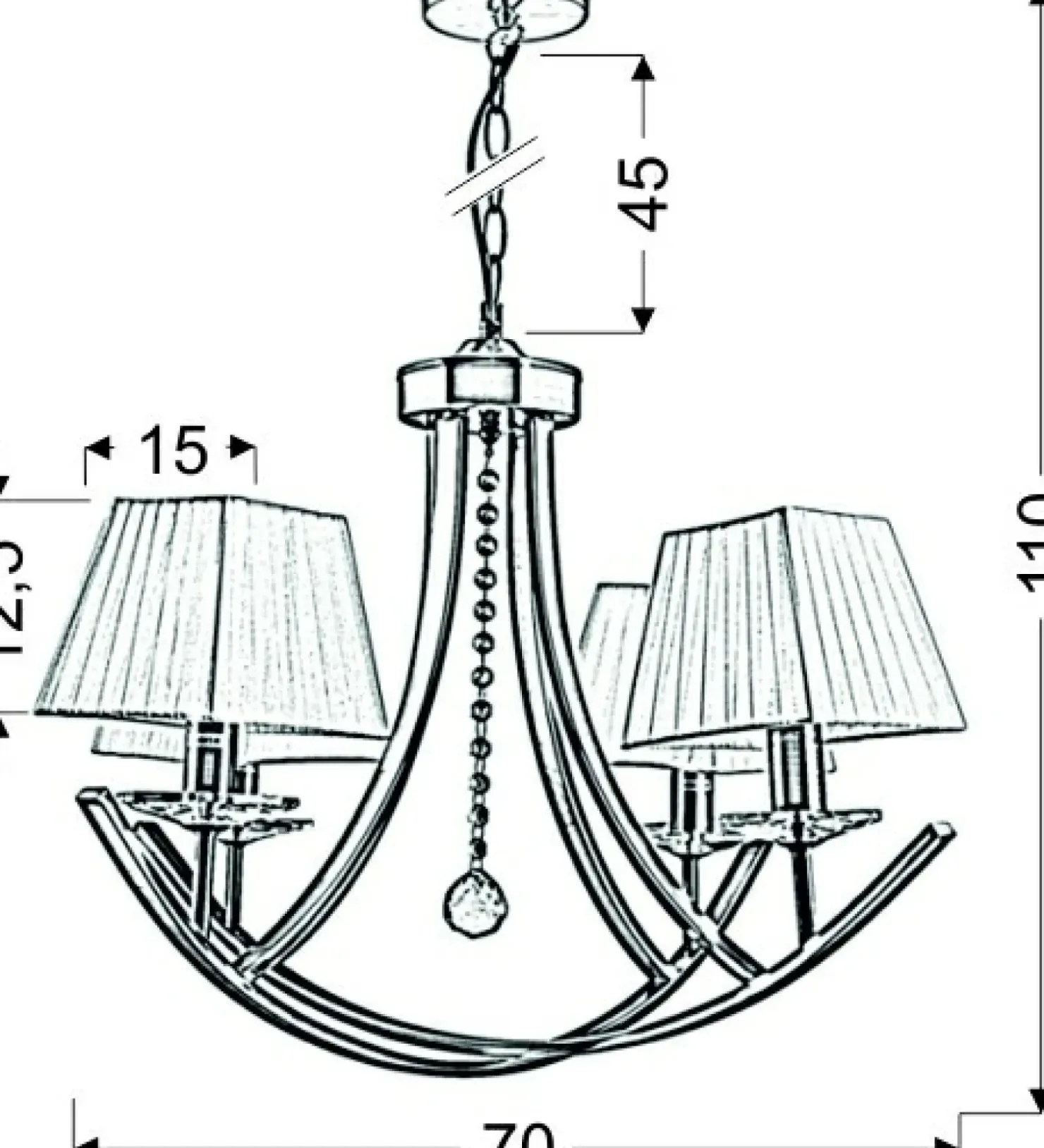 Stylowa, patynowa lampa wisząca 34-84555 VALENCIA | Kaja Oświetlenie*Sklep Kaja Discount