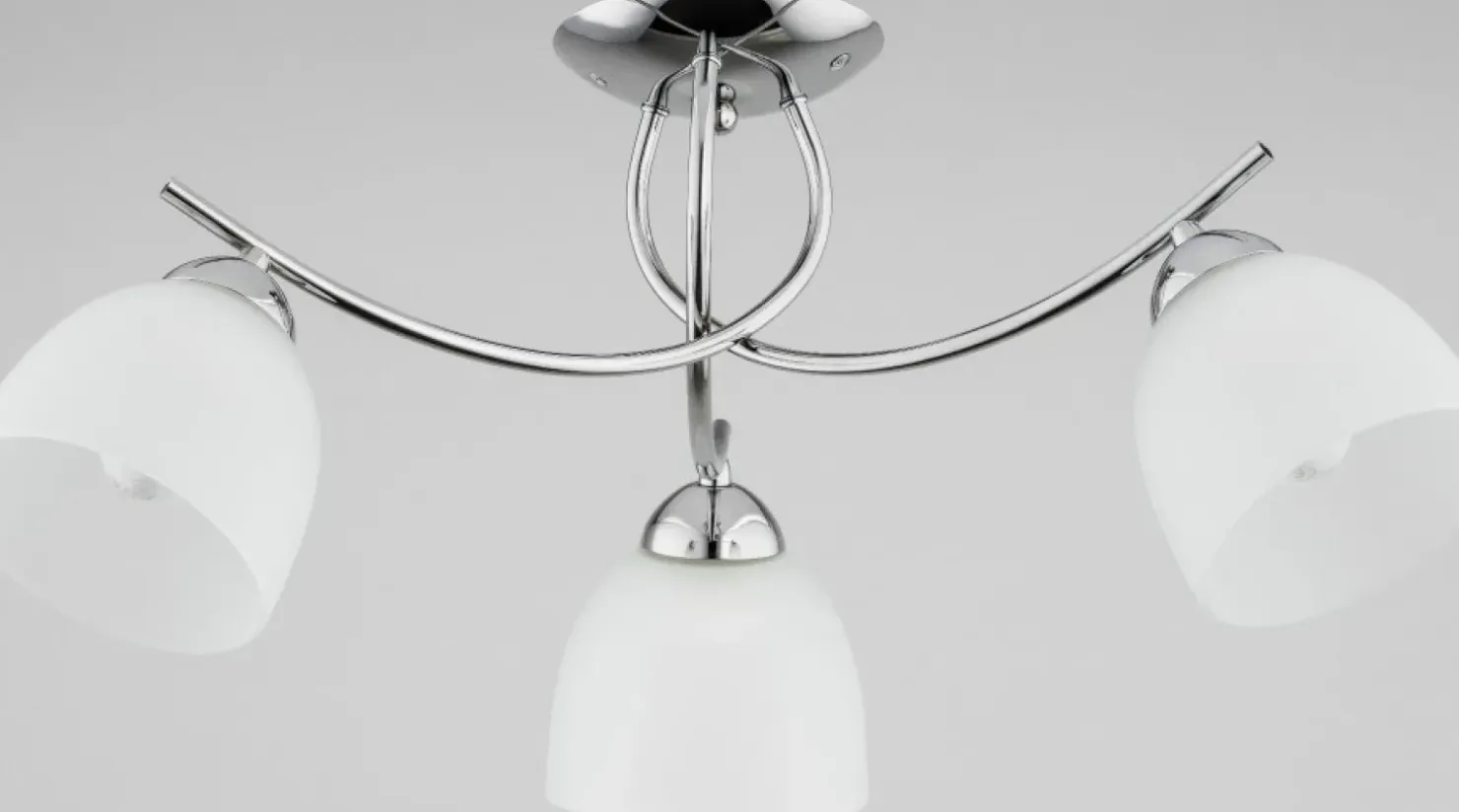 Stylowa, srebrna lampa z białymi kloszami AL 27563 MARISA | Kaja*Sklep Kaja Sale