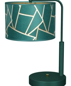 Stylowa, zielona lampa stołowa z abażurem MLP7581 z serii ZIGGY | Kaja Oświetlen*Sklep Kaja Discount