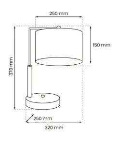 Stylowa, zielona lampa stołowa z abażurem MLP7581 z serii ZIGGY | Kaja Oświetlen*Sklep Kaja Discount