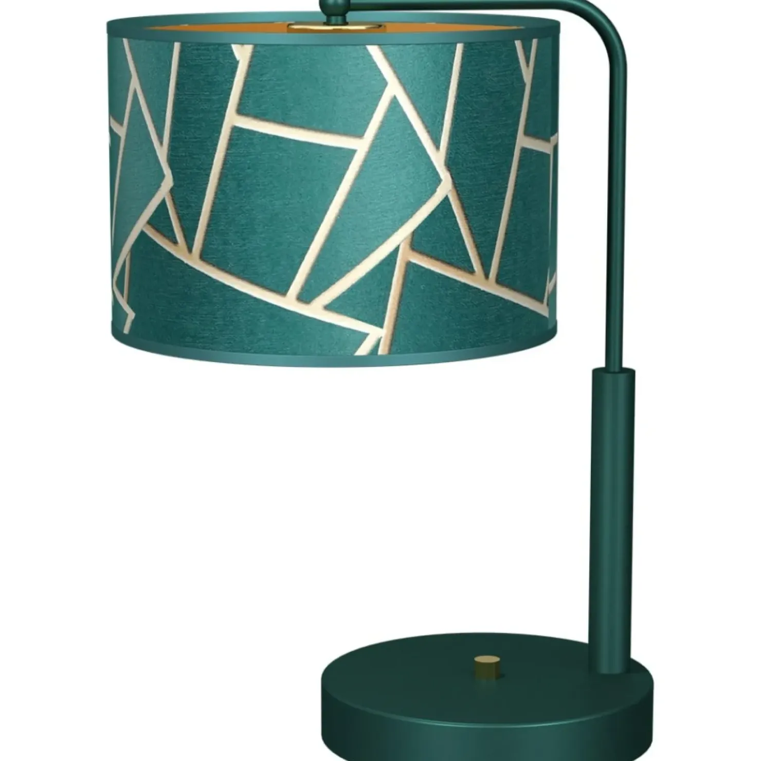 Stylowa, zielona lampa stołowa z abażurem MLP7581 z serii ZIGGY | Kaja Oświetlen*Sklep Kaja Discount