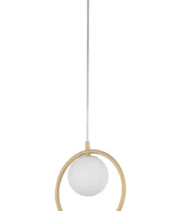 Outlet Sklep Kaja Stylowa, złota lampa wisząca z małym kloszem SIG 33409 z serii AQUA